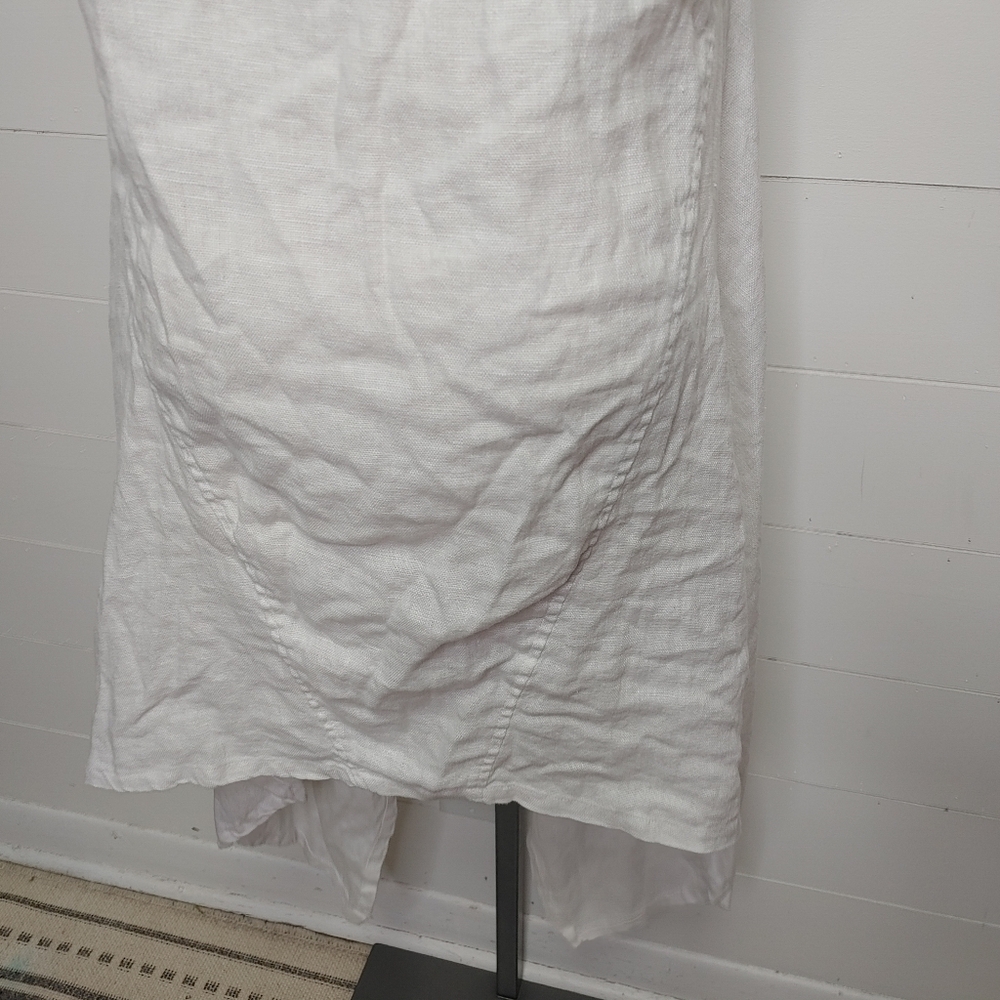 Kokomarina 100% linen white lagenlook cocoon dress S - Picture 7 of 12